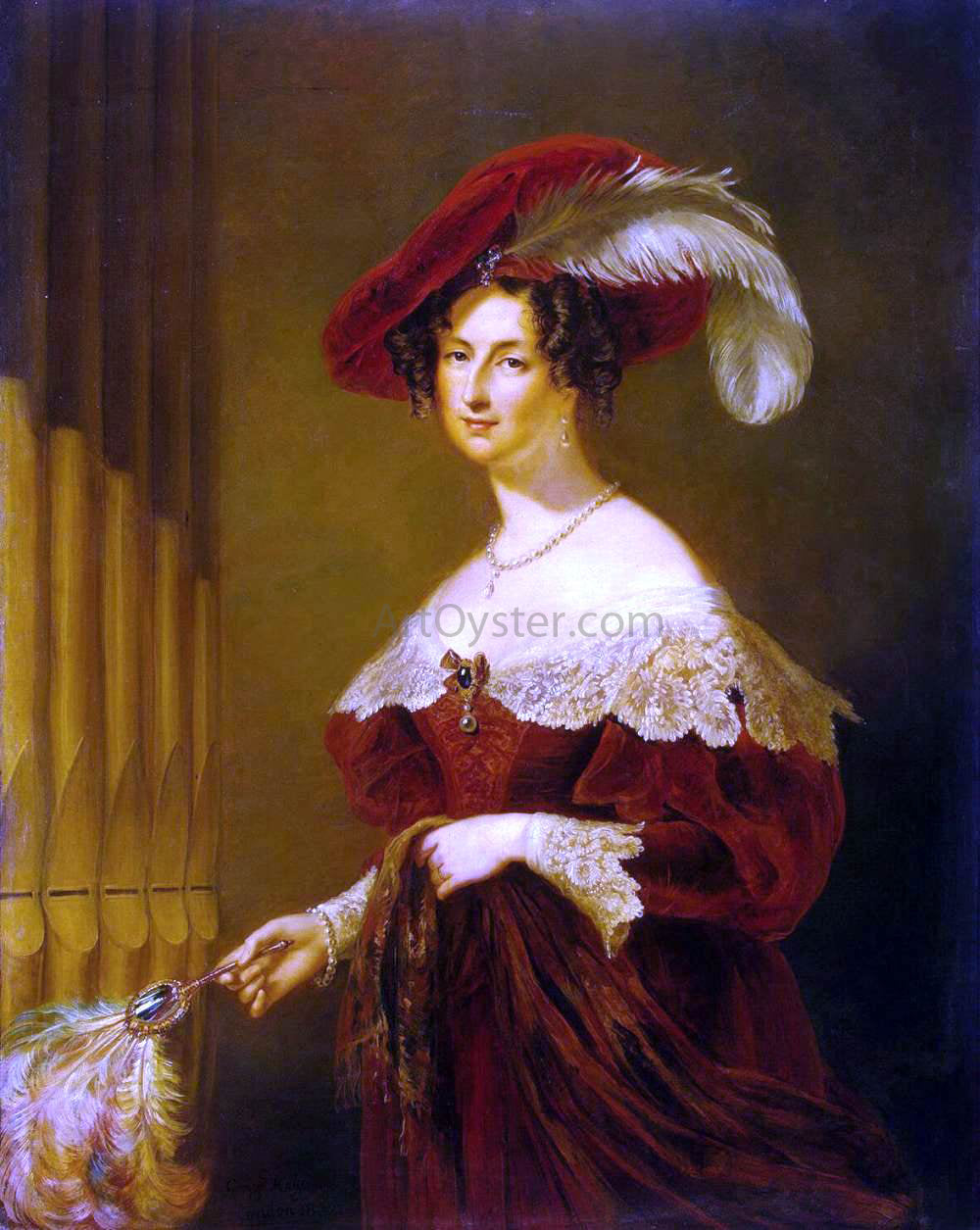 George Hayter Portrait of Countess Yelizaveta Vorontsova - Canvas Print