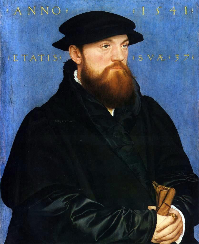 The Younger Hans Holbein Portrait of De Vos van Steenwijk - Canvas Print