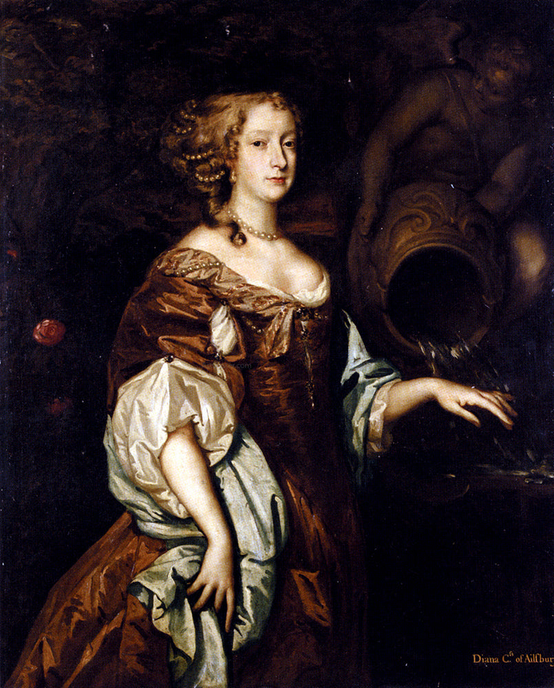 Sir Peter Lely Portrait Of Diana, Countess Of Ailesbury - Canvas Print