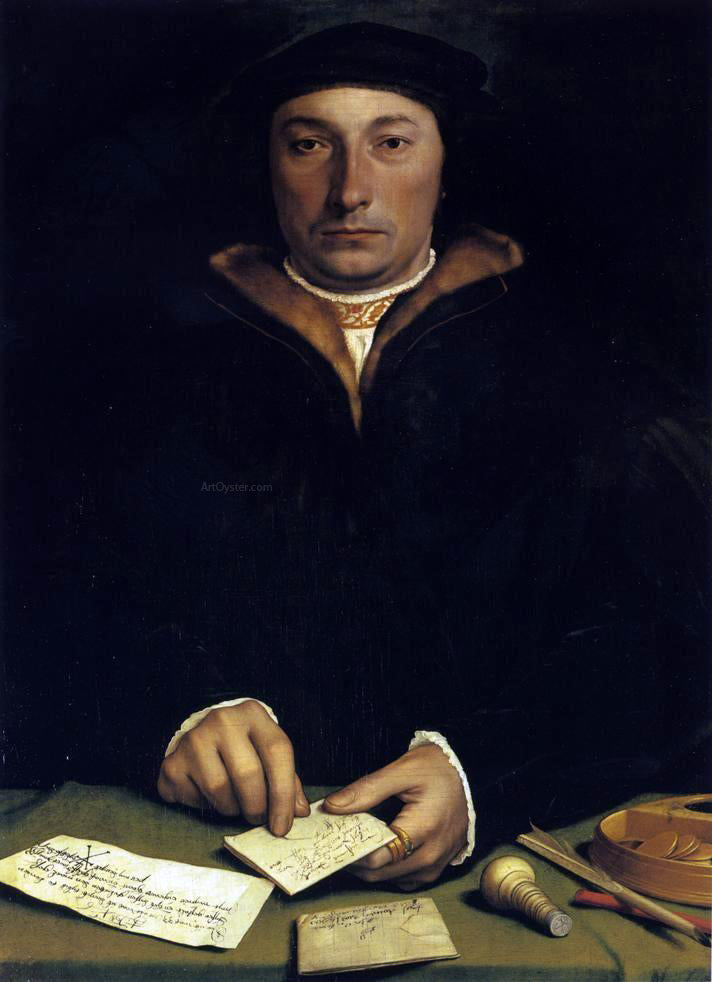 The Younger Hans Holbein Portrait of Dirk Tybis - Canvas Print