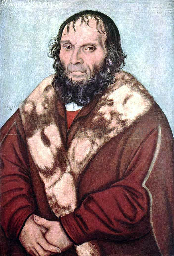 The Elder Lucas Cranach Portrait of Dr. J. Scheyring - Canvas Print