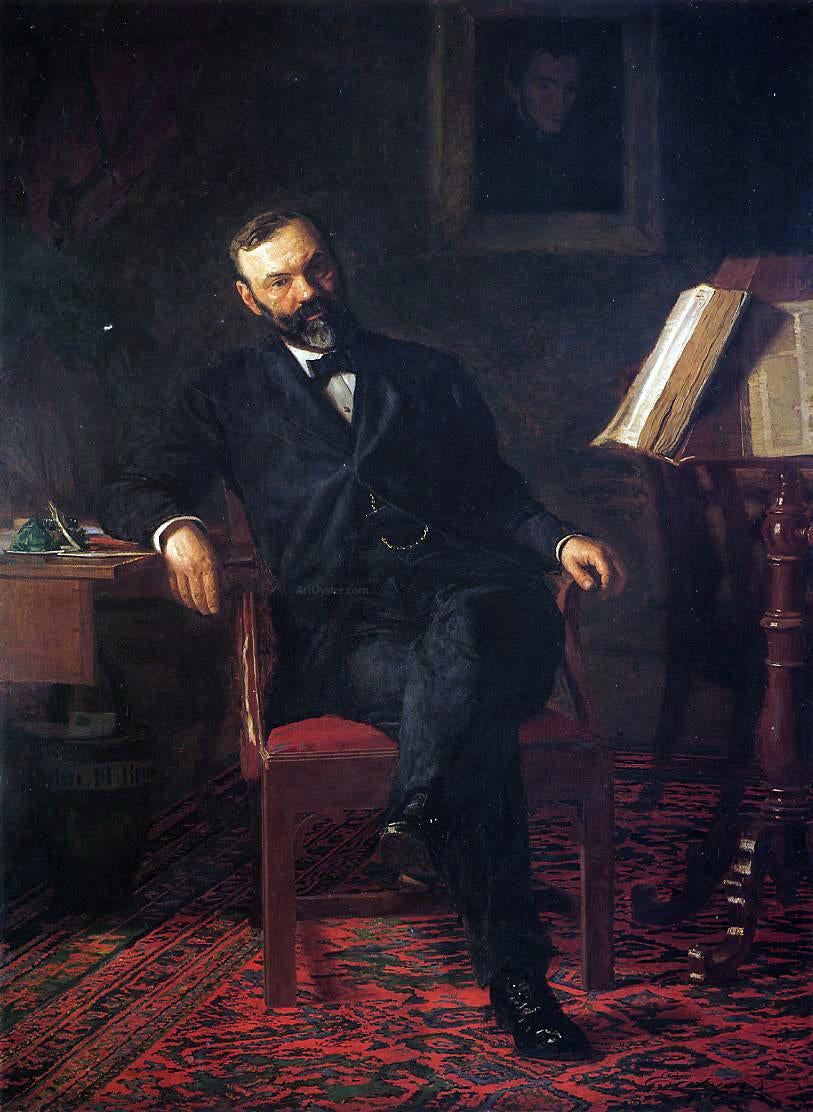 Thomas Eakins Portrait of Dr. John H. Brinton - Canvas Print