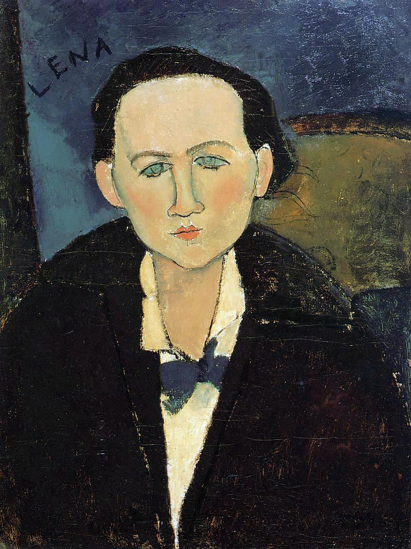 Amedeo Modigliani Portrait of Elena Pavlowski - Canvas Print
