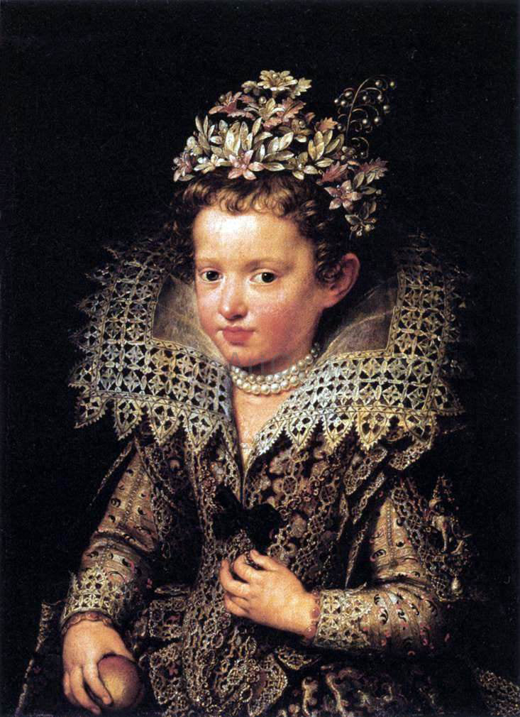 The Younger Frans Pourbus Portrait of Eleonora of Mantua as a Child - Canvas Print