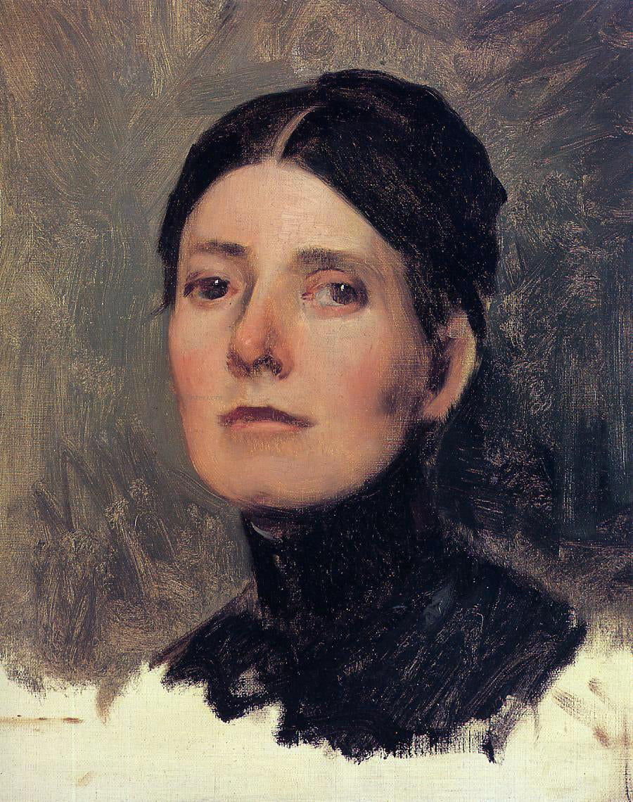 Frank Duveneck Portrait of Elizabeth Boott - Canvas Print