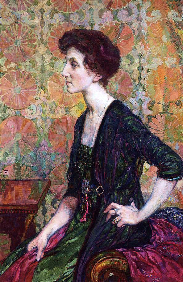 Theo Van Rysselberghe Portrait of Else Lampe-Von Quita - Canvas Print
