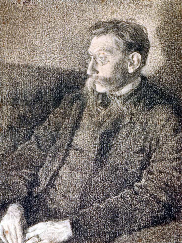 Theo Van Rysselberghe Portrait of Emile Verhaeren - Canvas Print
