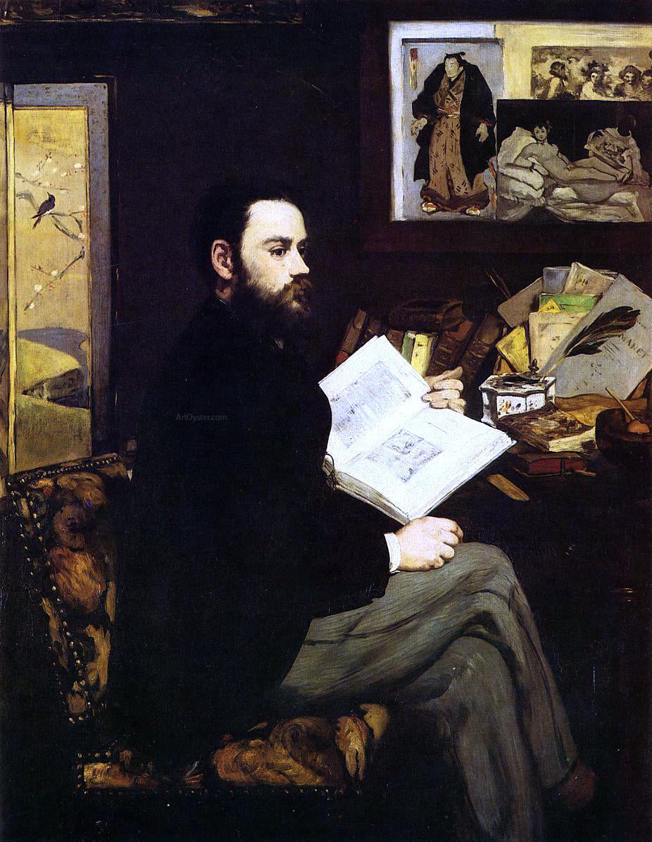 Edouard Manet Portrait of Emile Zola - Canvas Print