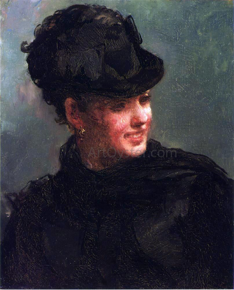 William Morris Hunt Portrait of Emily Tuckerman - Canvas Print