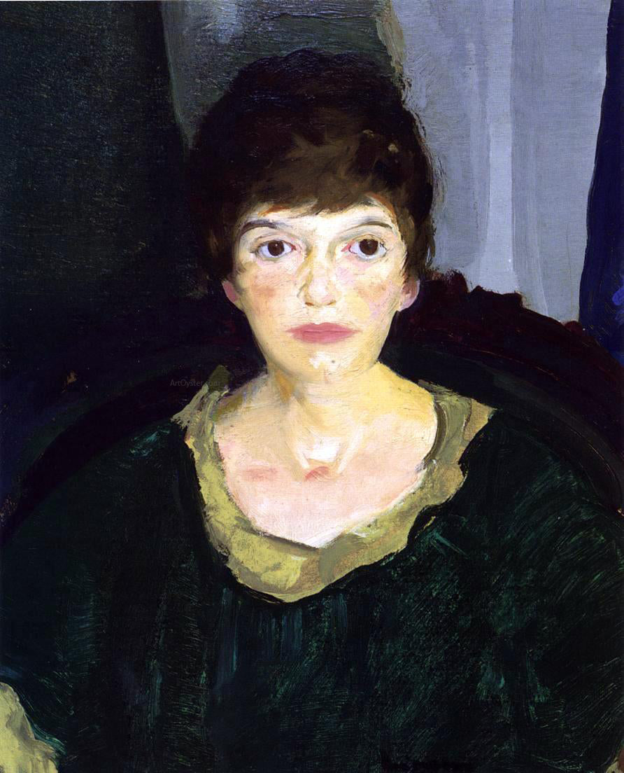 George Wesley Bellows Portrait of Emme in Night Light - Canvas Print