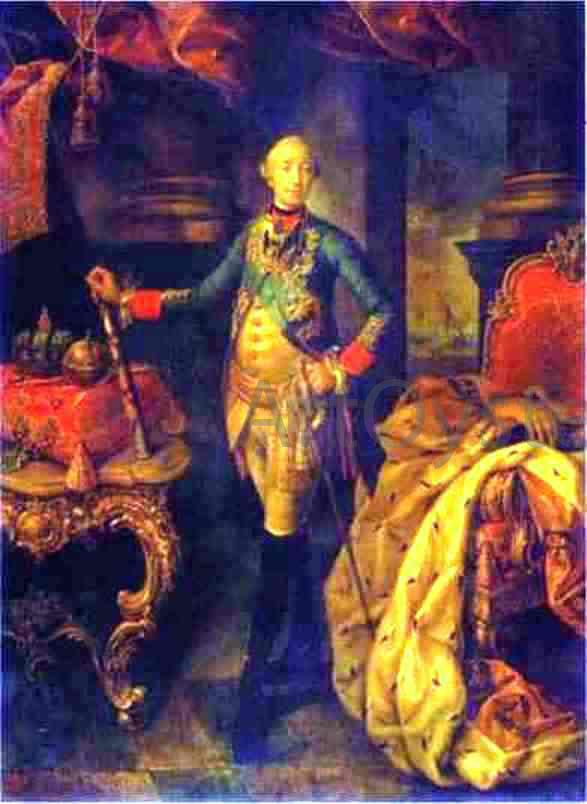 Alexey Petrovich Antropov Portrait of Emperor Peter III - Canvas Print
