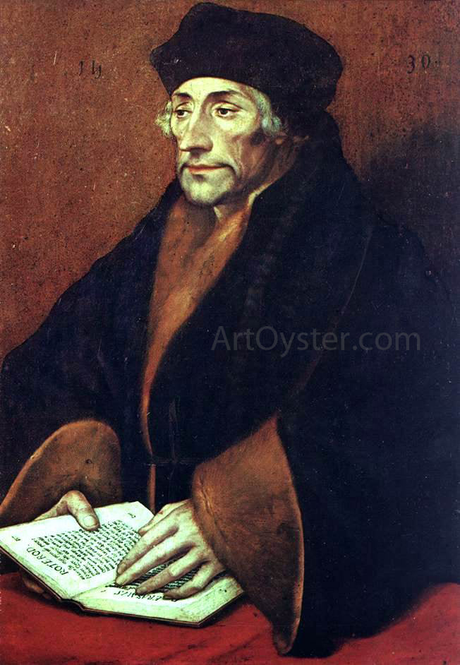 The Younger Hans Holbein Portrait of Erasmus of Rotterdam - Canvas Print