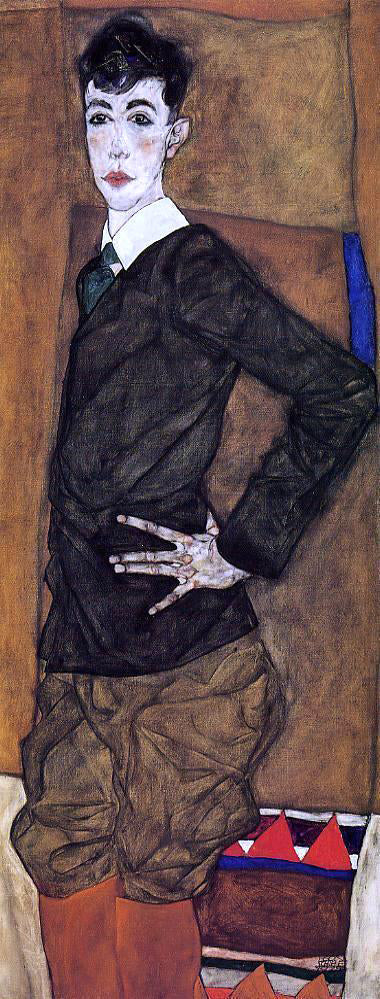 Egon Schiele Portrait of Erich Lederer - Canvas Print