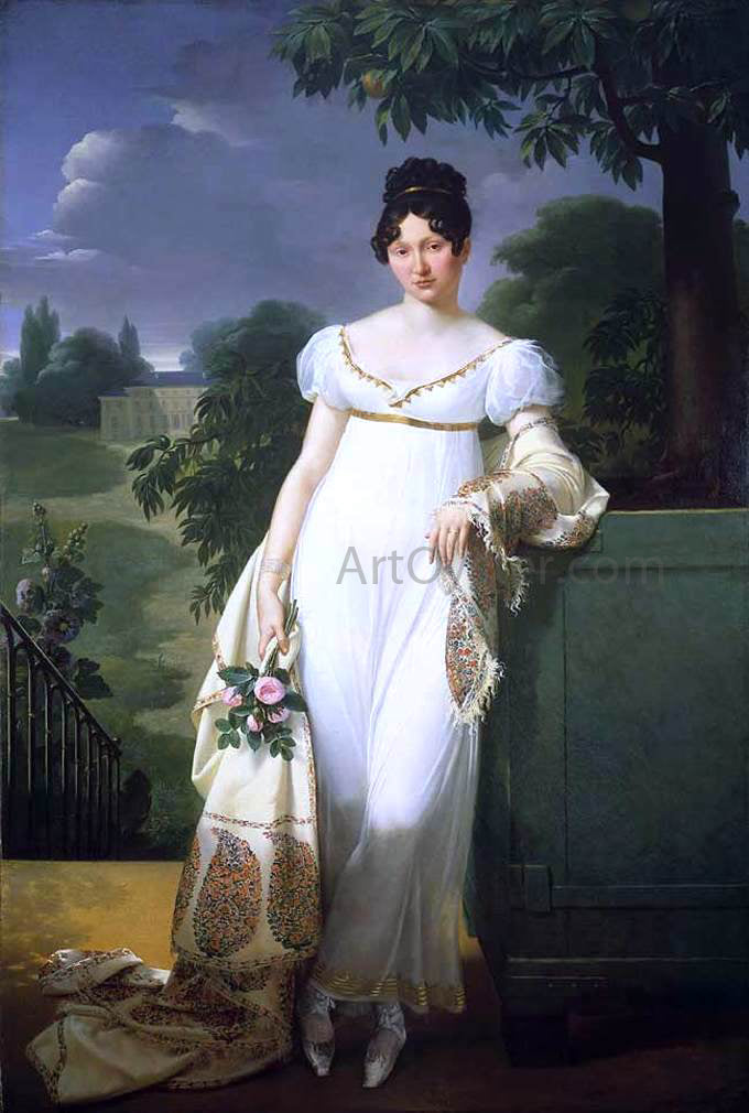Merry-Joseph Blondel Portrait of Felicite-Louise de Durfort, Marechale de Beurnonville - Canvas Print