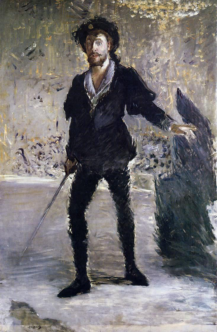 Edouard Manet Portrait of Faure as Hamlet - Canvas Print