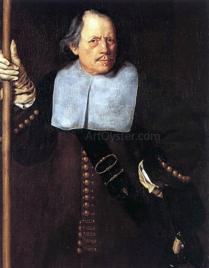 The Elder Jacob Van Oost Portrait of Fovin de Hasque - Canvas Print