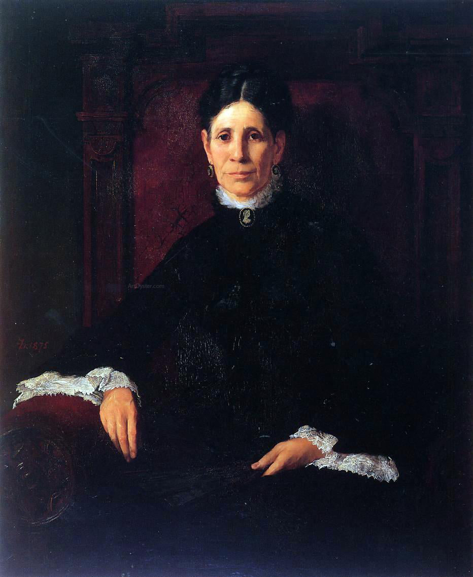 Frank Duveneck Portrait of Frances Schillinger Hinkle - Canvas Print