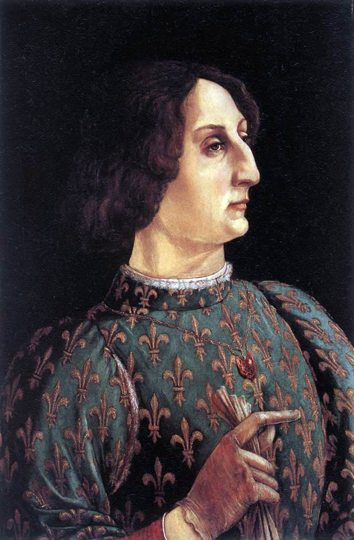 Piero Del Pollaiuolo Portrait of Galeazzo Maria Sforza - Canvas Print