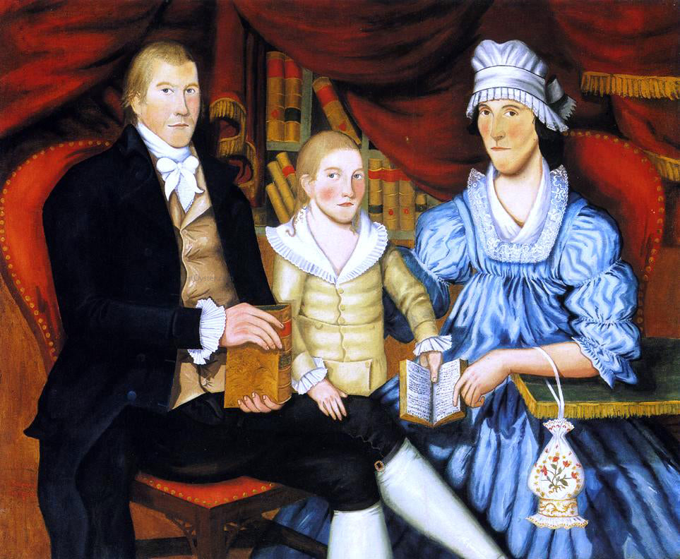 Jonathan Budington Portrait of George Eliot and Family - Canvas Print