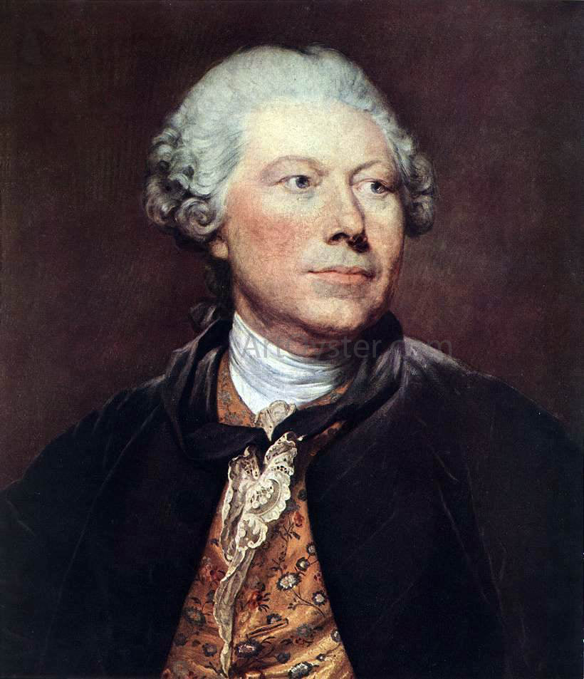 Jean Baptiste Greuze Portrait of Georges Wille - Canvas Print