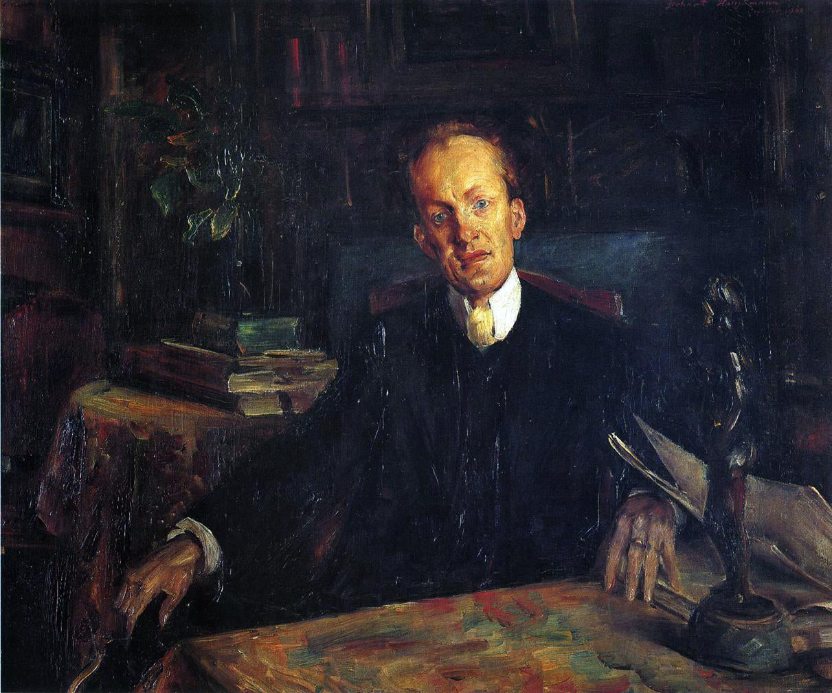 Lovis Corinth Portrait of Gerhart Hauptmann - Canvas Print