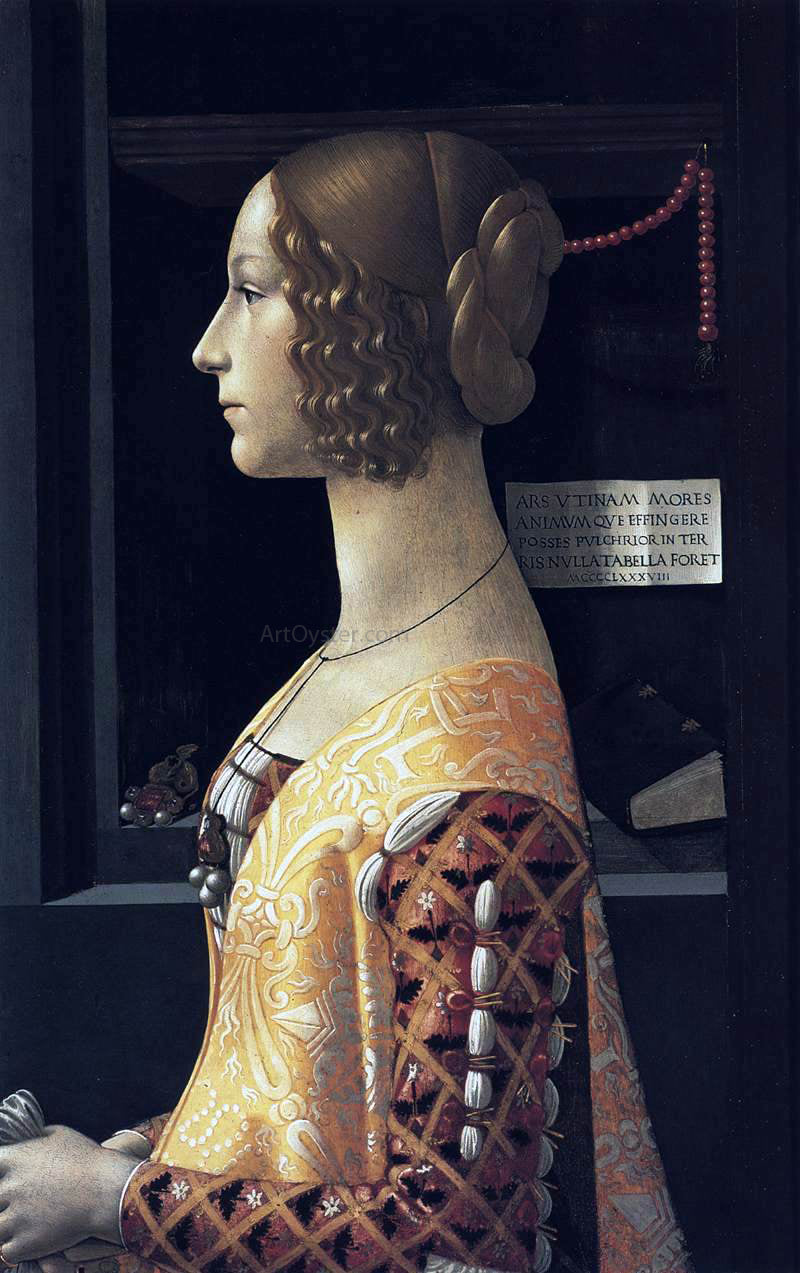 Domenico Ghirlandaio Portrait of Giovanna Tornabuoni - Canvas Print