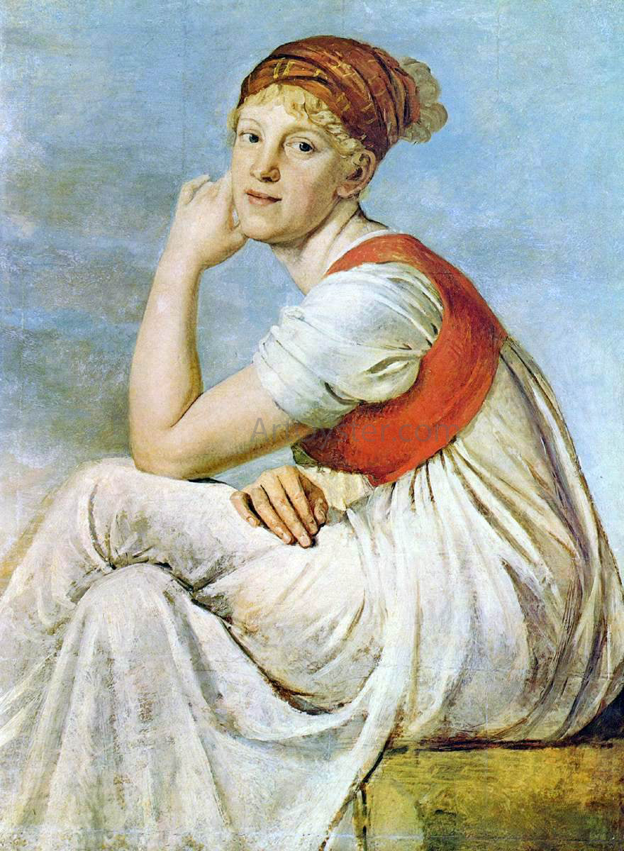 Christian Gottlieb Schick Portrait of Heinrike Dannecker - Canvas Print