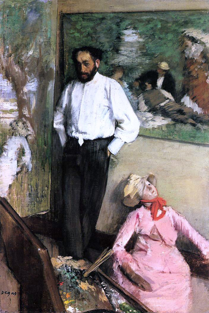 Edgar Degas Portrait of Henri Michel-Levy - Canvas Print