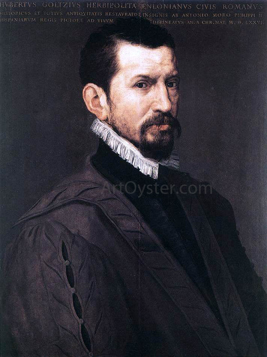 Anthonis Mor Van Dashorst Portrait of Hubert Goltzius - Canvas Print