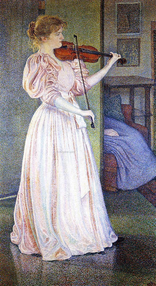 Theo Van Rysselberghe Portrait of Irma Sethe - Canvas Print