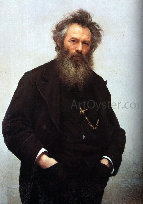 Ivan Nikolaevich Kramskoy Portrait of Ivan I. Shishkin - Canvas Print