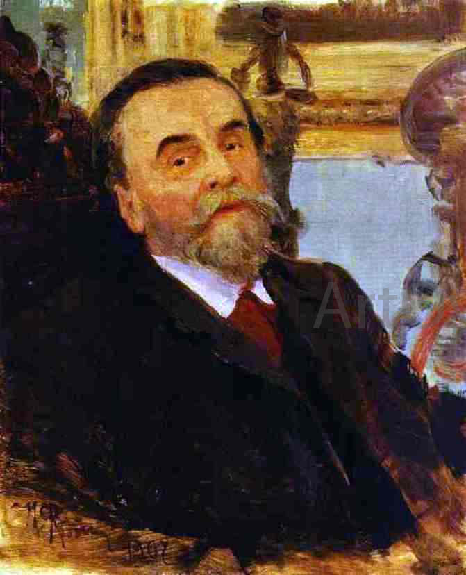 Ilia Efimovich Repin Portrait of Ivan Zvetkov - Canvas Print