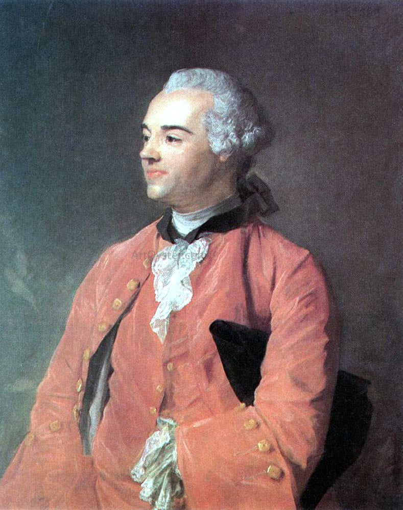 Jean-Baptiste Perronneau Portrait of Jacques Cazotte - Canvas Print