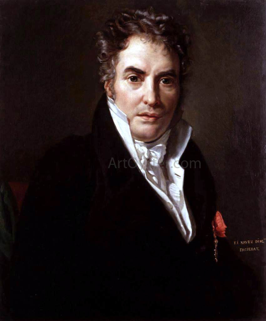 Francois-Joseph Navez Portrait of Jacques-Louis David - Canvas Print