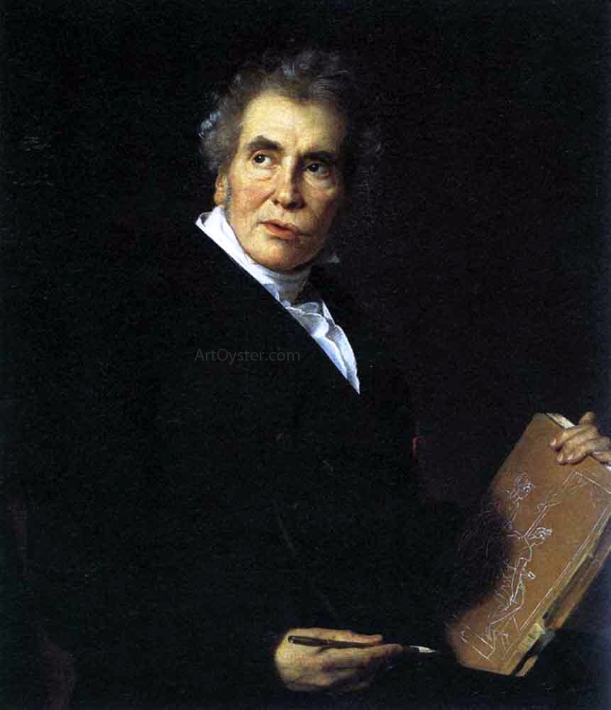 Jerome Martin Langlois Portrait of Jacques-Louis David - Canvas Print