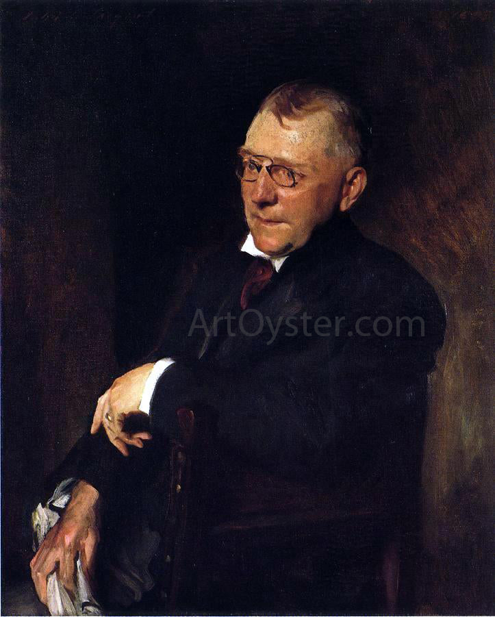 William Merritt Chase Portrait of James Whitcomb Riley - Canvas Print