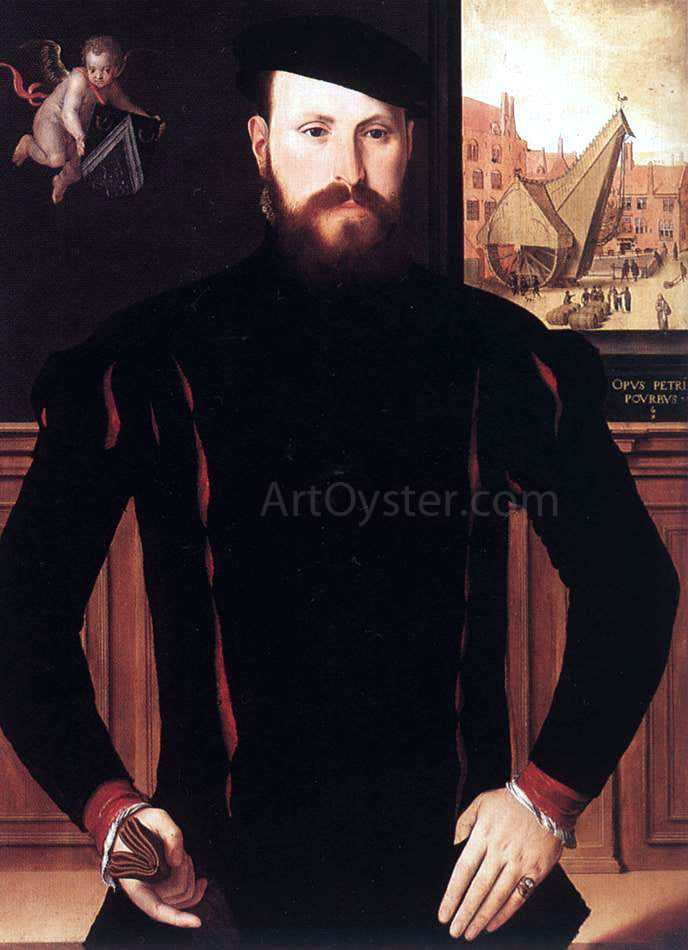 Pieter Pourbus Portrait of Jan van Eyewerve - Canvas Print