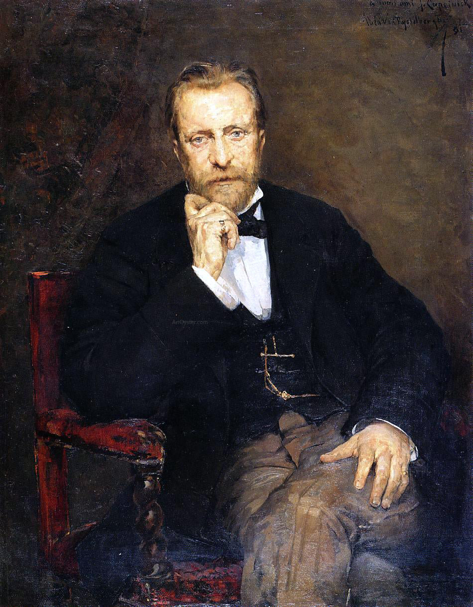 Theo Van Rysselberghe Portrait of Jean Cepeinick - Canvas Print