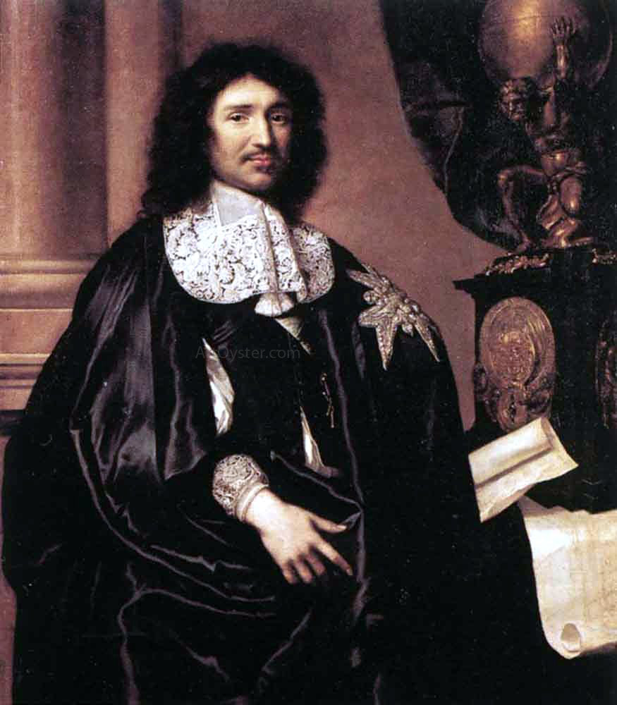 Claude Lefebvre Portrait of Jean-Baptiste Colbert - Canvas Print