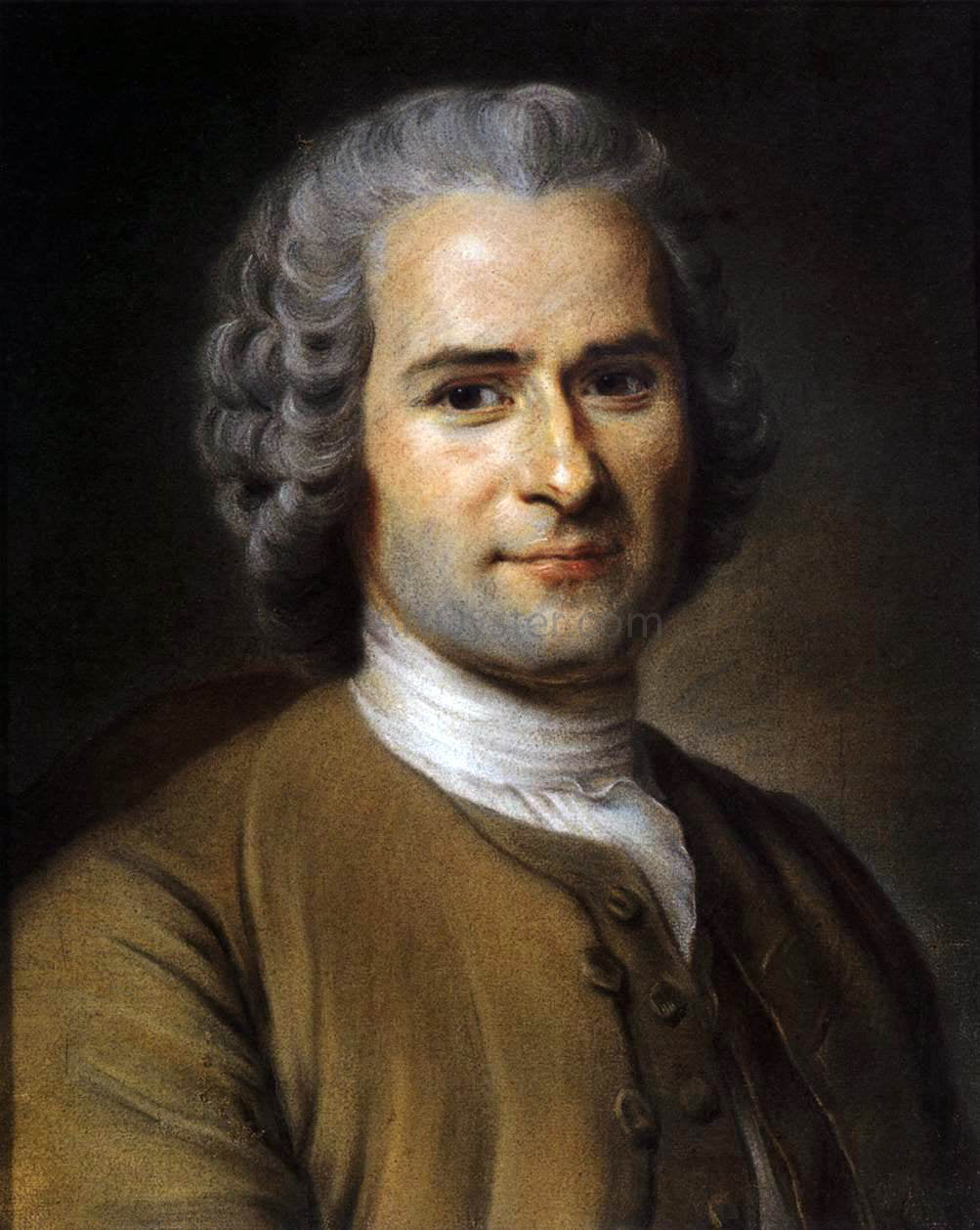Maurice Quentin De La Tour Portrait of Jean-Jacques Rousseau - Canvas Print