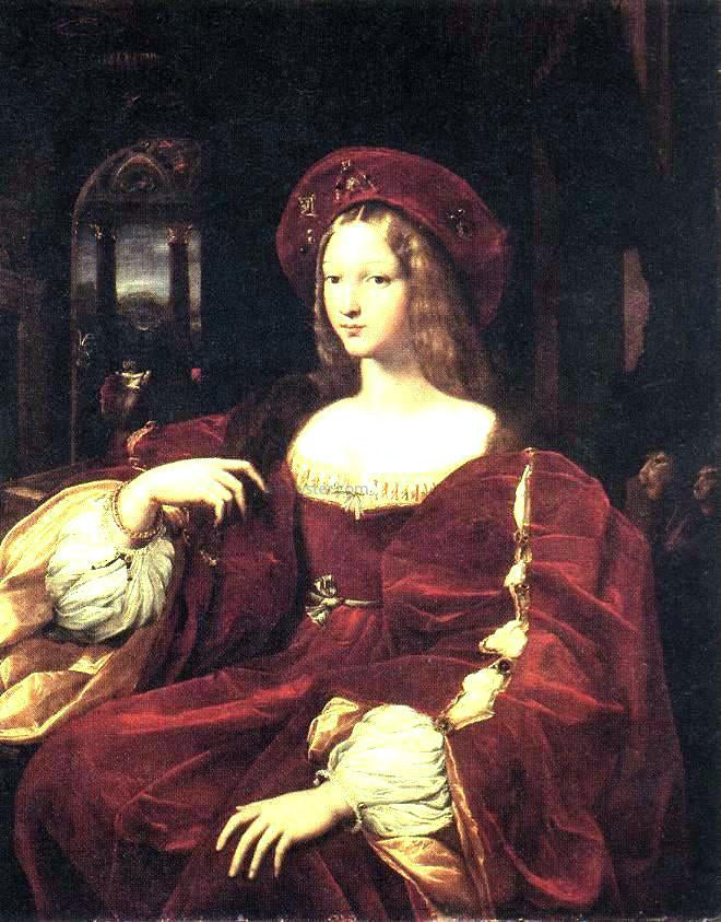 Raphael Portrait of Jeanne d'Aragon - Canvas Print
