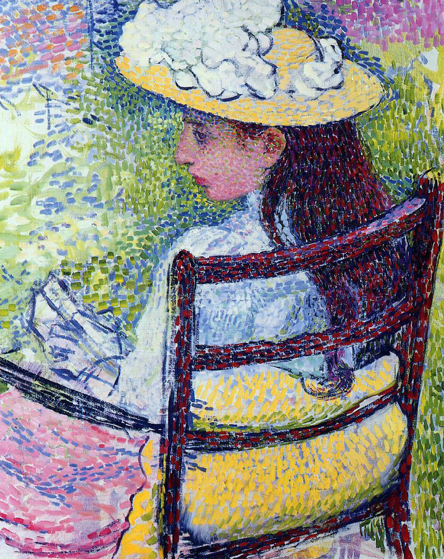 Theo Van Rysselberghe Portrait of Jeanne Pissarro - Canvas Print