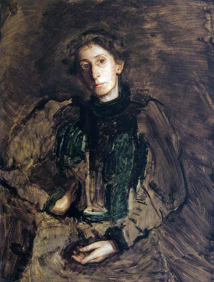 Thomas Eakins Portrait of Jennie Dean Kershaw - Canvas Print