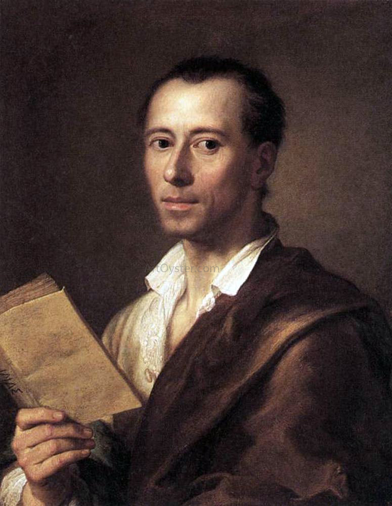 Anton Raphael Mengs Portrait of Johann Joachim Winckelman - Canvas Print