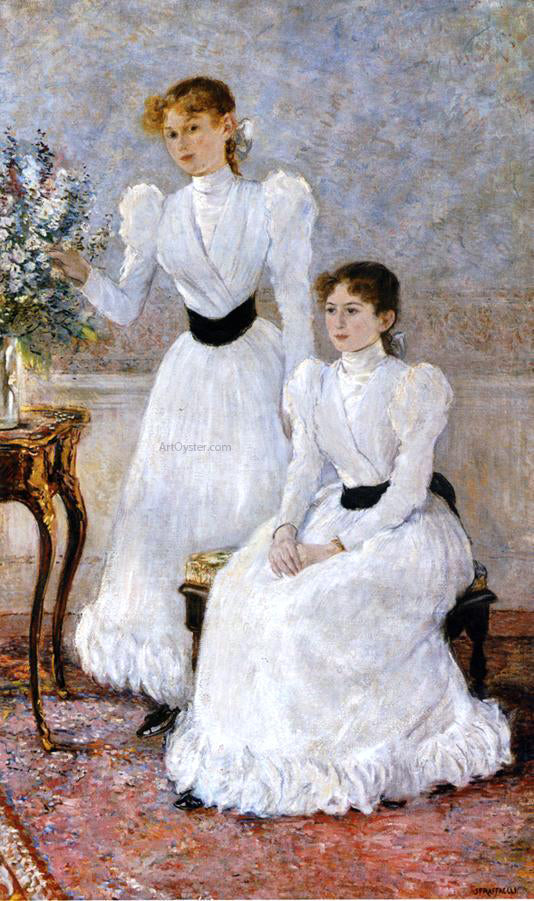 Jean-Francois Raffaelli Portrait of Judithy and Gabrielle - Canvas Print