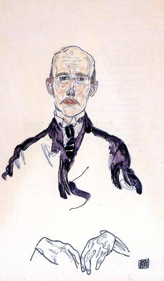 Egon Schiele Portrait of Karl Maylander - Canvas Print