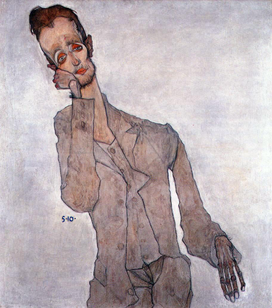Egon Schiele Portrait of Karl Zakovsek - Canvas Print