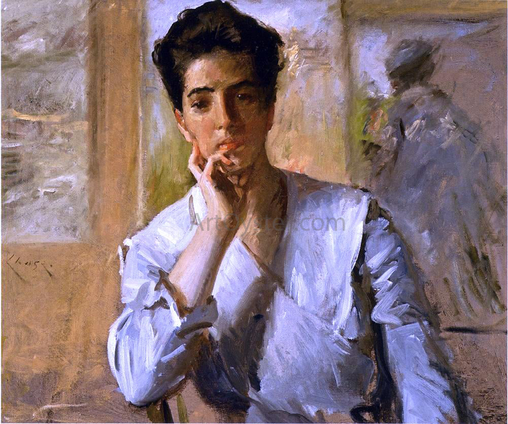 William Merritt Chase Portrait of Kate Freeman Clark - Canvas Print