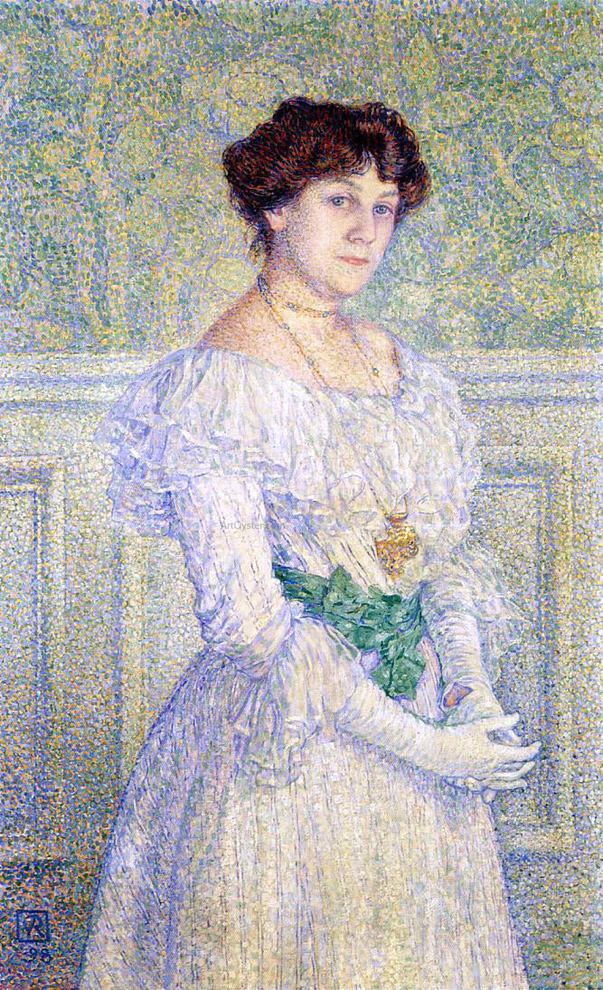 Theo Van Rysselberghe Portrait of Laure Fle - Canvas Print