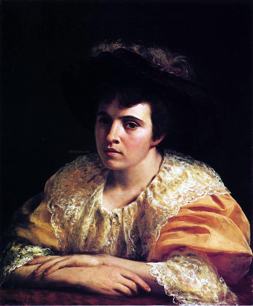 George Hetzel Portrait of Lila B. Hetzel - Canvas Print